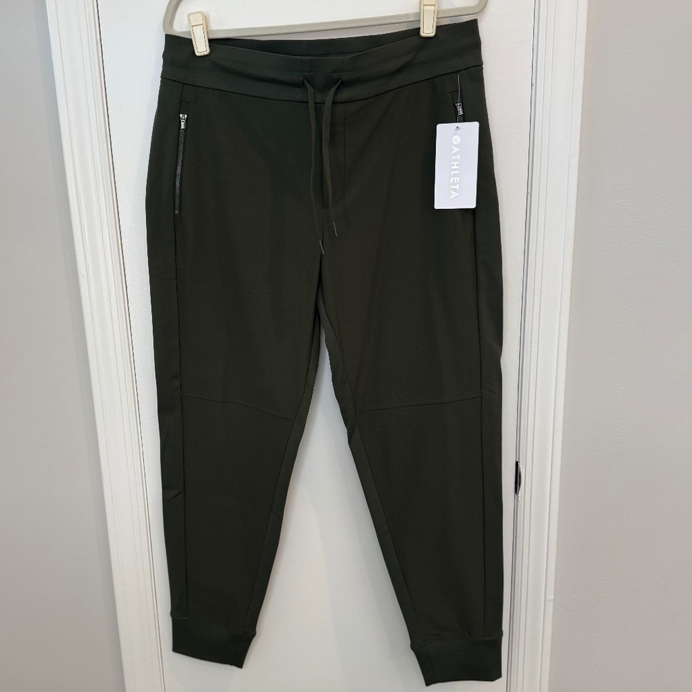 Athleta Headlands Trek Jogger – Dark Green, Size 16, NWT